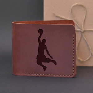 Prezent dla koszykarza Skórzany portfel z grawerem