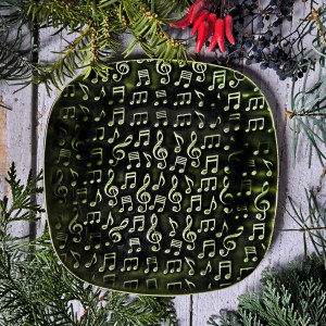 Prezent dla muzyka - patera duża zielona