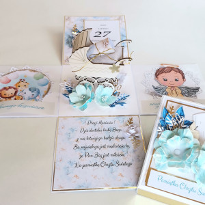 Prezent hand made  na chrzest dla chłopca