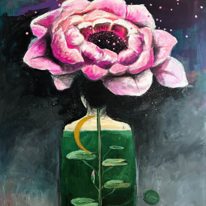 "Przebudzenie" obraz olejny na płótnie 100x80cm artystki Adriany Laube