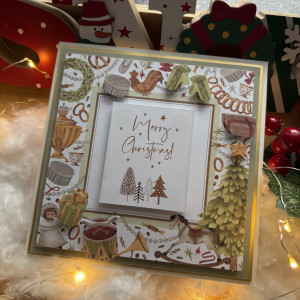 Przytulna kartka świąteczna