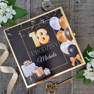 Pudełko na pieniądze, 18 urodziny-18U08