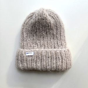 Puszysta czapka Cloud wełna merino alpaka handmade ręcznie robiona