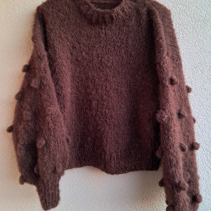 Puszysty sweter z Alpaki i Merino. Handmade.