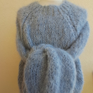 Puszysty sweterek Alpaka z Merino.Handmade.