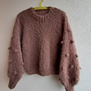 Puszysty sweterek z Alpaki i Merino. Handmade.