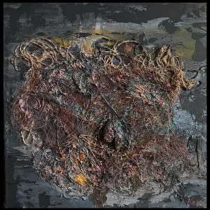 Rdzeń - Struktury (40x40) - obraz na płótnie, premium, do salonu