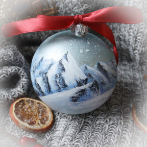 Ręcznie malowana bombka tatrzańska 10