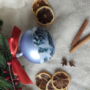 Ręcznie malowana bombka tatrzańska (3) 10 cm