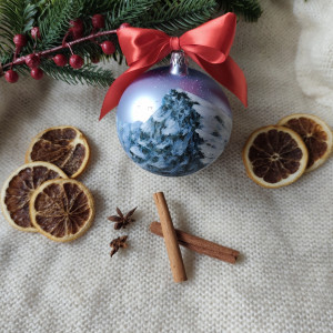 Ręcznie malowana bombka tatrzańska (4) 10 cm