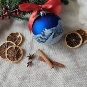 Ręcznie malowana bombka tatrzańska (9) 10 cm