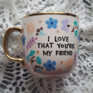 ręcznie malowany kubek dla ważnej osoby LOVE