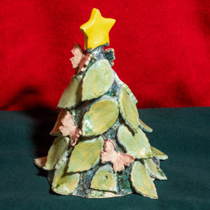 Ręcznie robiona ceramiczna choinka - dekoracja