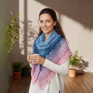 Ręcznie Robiona Chusta „Dzika Orchidea” – Miękkość w Twojej Garderobie