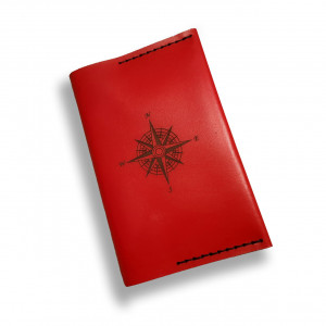 Ręcznie robiona czerwona etui/portfel na paszport