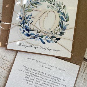 RĘCZNIE ROBIONA KARTKA NA URODZINY NA 70 URODZINY KU70-088