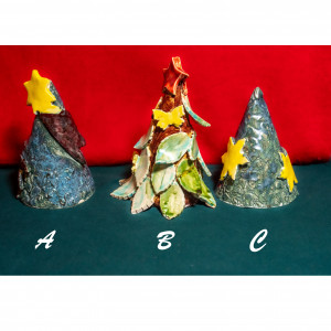 Ręcznie robione ceramiczne choinki