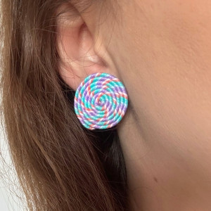 Ręcznie robione kolczyki spiralne