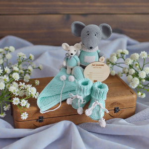 Ręcznie robiony zestaw prezentowy na narodziny, chrzciny #2