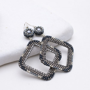 Ręcznie szyte kolczyki Luna