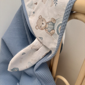 (kopia) ręcznik kąpielowy okrycie kąpielowe 120x 120 niebieski