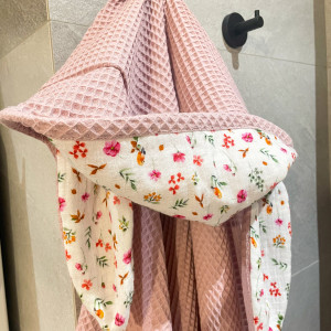 ręcznik kąpielowy okrycie kąpielowe róż 120cm