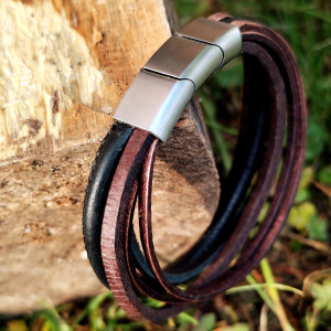 Regulowana bransoletka dla Niego skóra naturalna produkt polski