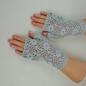 RĘKAWICZKI MITENKI SZYDEŁKOWE HAND MADE POIPIELATE