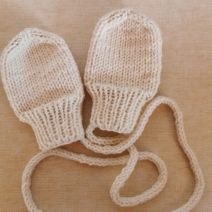 Rękawiczki niemowlęce bawełna/merino