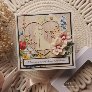 Rocznica ślubu, kartka personalizowana rocznicowa, w pudełku, r8