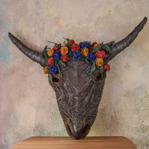 Rogata Czaszka – Artystyczna Rzeźba Ścienna