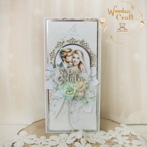 Romantyczna kartka ślubna, pamiątka ślubu "Sweetheart" GOTOWA