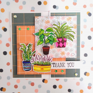 Roślinna kartka, podziękowanie #1