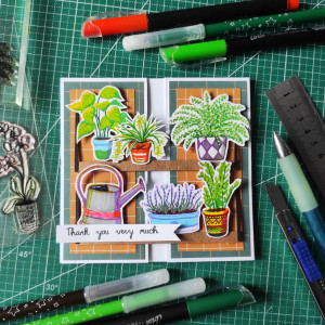 Roślinna kartka, podziękowanie #2
