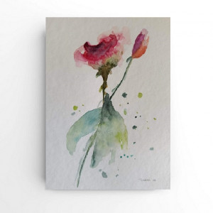 Róża -akwarela formatu 24/18 cm