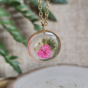 Różane pole zawieszka wisiorek złoty