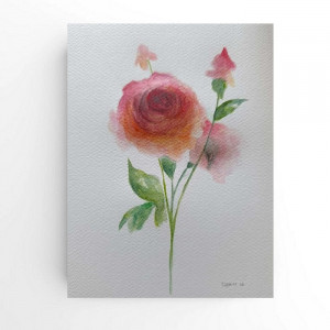 Róże-akwarela formatu -24/18 cm