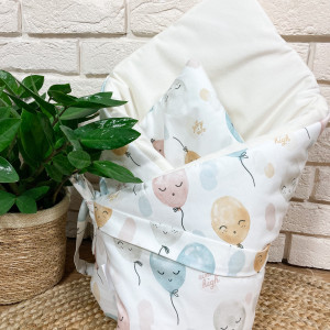 Rożek niemowlęcy Baloniki bawełna + velvet