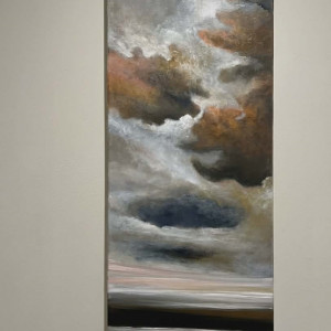 Rozmyślania- obraz akrylowy 80/30 cm.