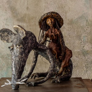 Rzeźba Czarownicy ze Szczurem