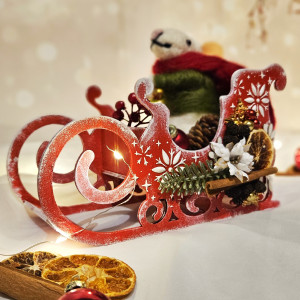 Sanie Mikołaja - dekor 3D