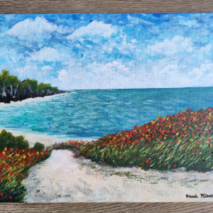 Ścieżka przez pole pszenicy w Pourville - obraz w/g C.Monet