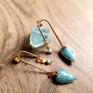 SERCA Z AMAZONITU - KOLCZYKI RÓWNOWAGI I KREATYWNOŚCI