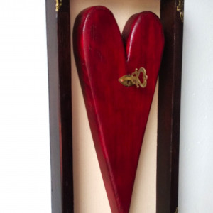 Serce dekoracyjne z drewna  dla kogoś bliskiego.