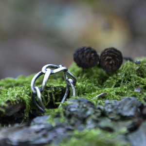 SERCE I ROZUM - POŁĄCZENIE. pierścionek srebrny.