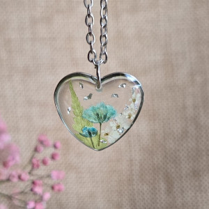 Serce serduszko prawdziwe kwiaty gipsówka paproć