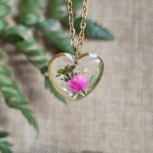 Serce z kwiatami różowe kwiaty wieczne kwiaty