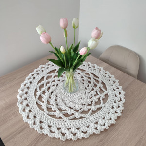 Serweta szydełkowa ze sznurka bawełnianego  60cm