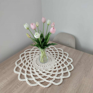 Serweta szydełkowa ze sznurka dekoracyjna 55cm