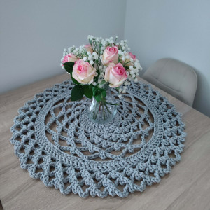 Serweta ze sznurka dekoracyjna szydełkowa 65cm